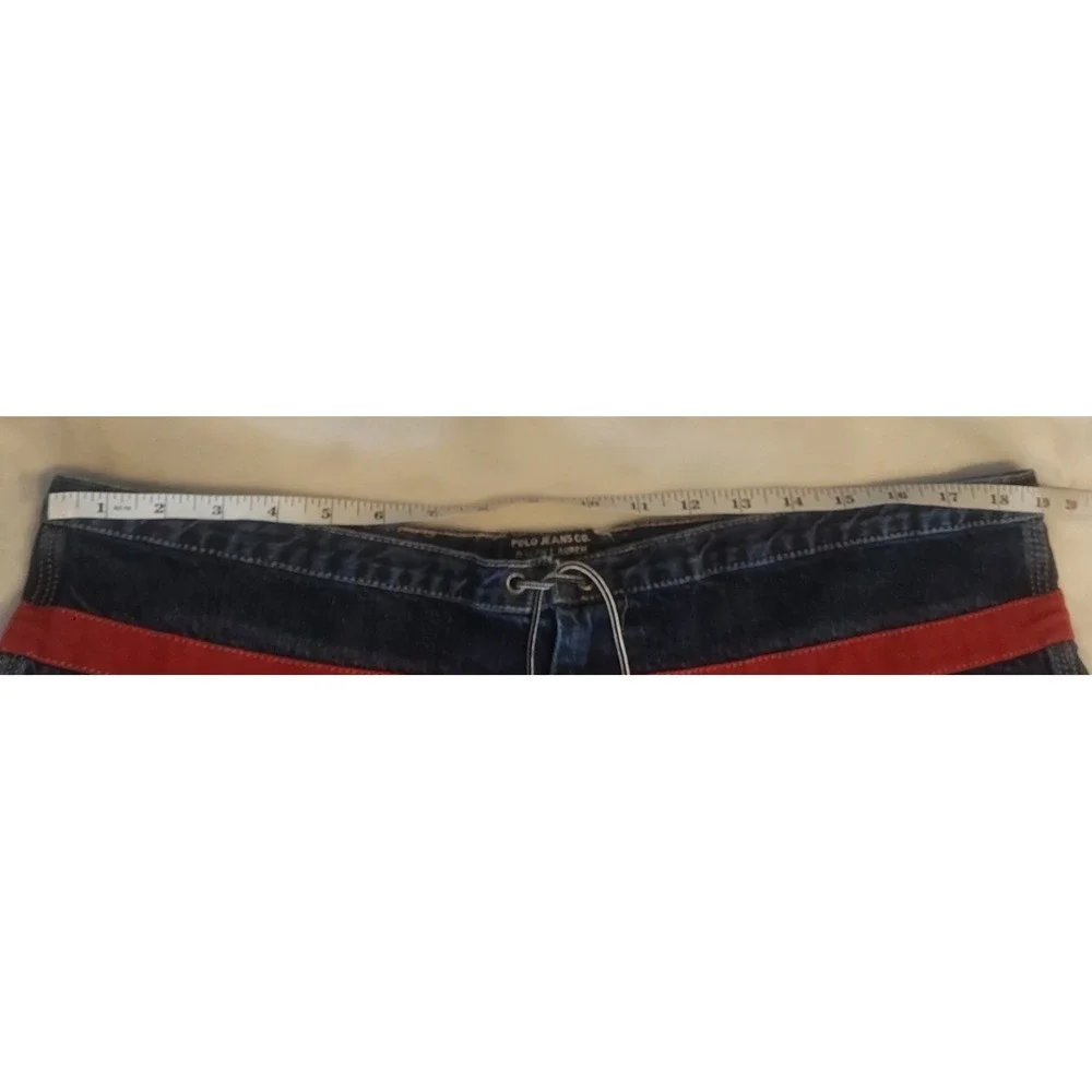 Polo Jeans Ralph Lauren Mens Vintage Y2K Baggy Denim Board Shorts Jorts Size XL